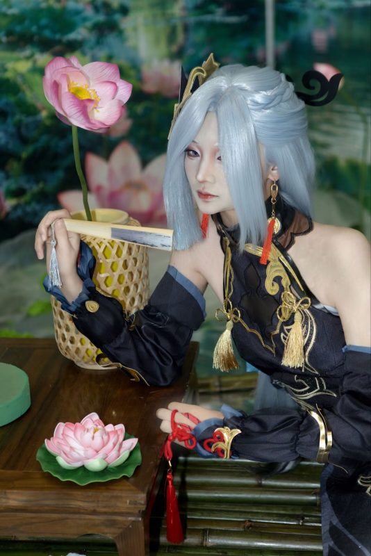 原神申鹤cos-眯酱萝莉摄